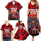 Personalized Knights ANZAC Day Family Matching Summer Maxi Dress and Hawaiian Shirt Australian Army - Lest We Forget