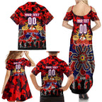 Personalized Knights ANZAC Day Family Matching Summer Maxi Dress and Hawaiian Shirt Australian Army - Lest We Forget