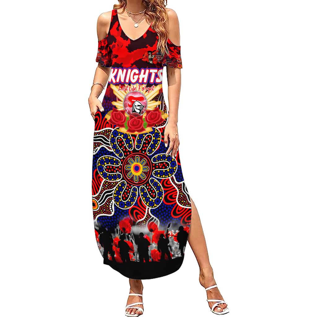Personalized Knights ANZAC Day Family Matching Summer Maxi Dress and Hawaiian Shirt Australian Army - Lest We Forget