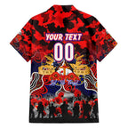 Personalized Knights ANZAC Day Family Matching Tank Maxi Dress and Hawaiian Shirt Australian Army - Lest We Forget