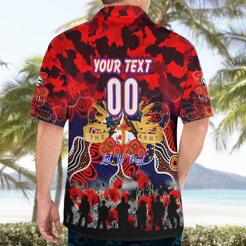 Personalized Knights ANZAC Day Hawaiian Shirt Australian Army - Lest We Forget