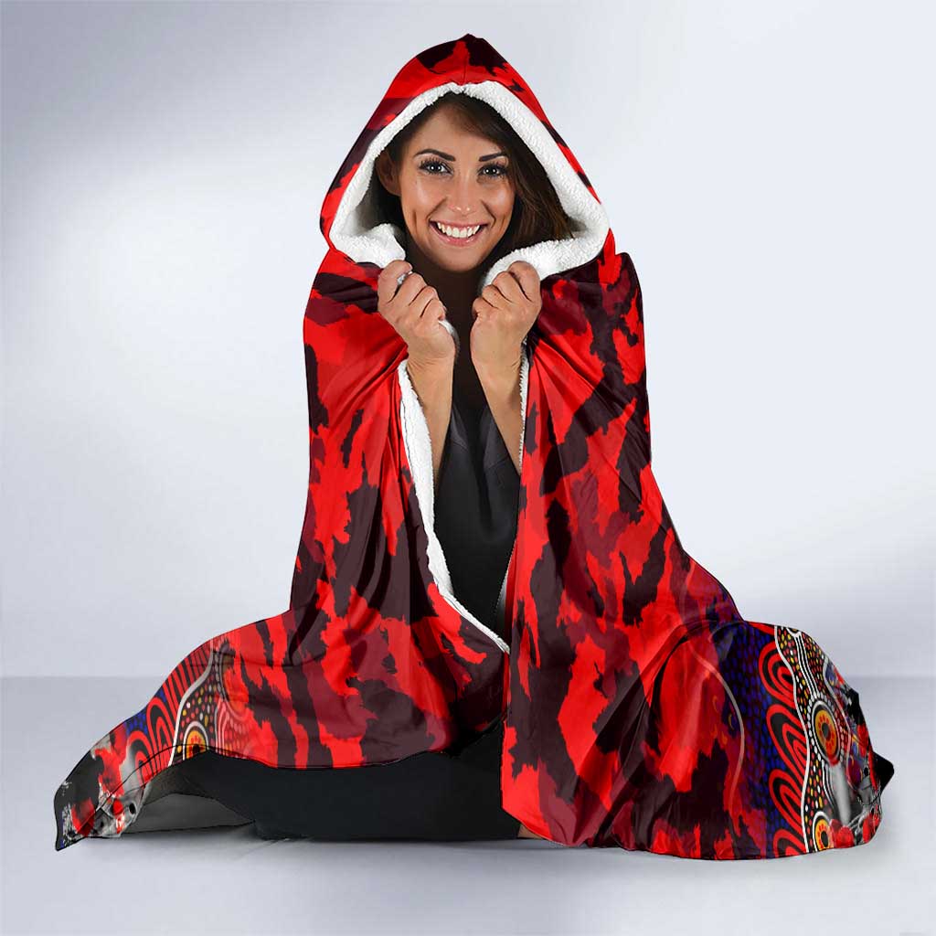Knights ANZAC Day Hooded Blanket Australian Army - Lest We Forget