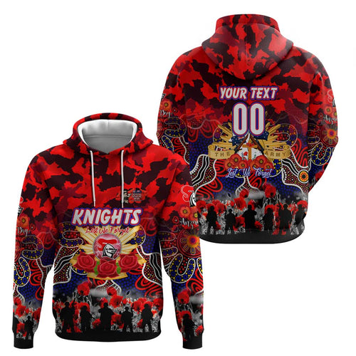 Personalized Knights ANZAC Day Hoodie Australian Army - Lest We Forget