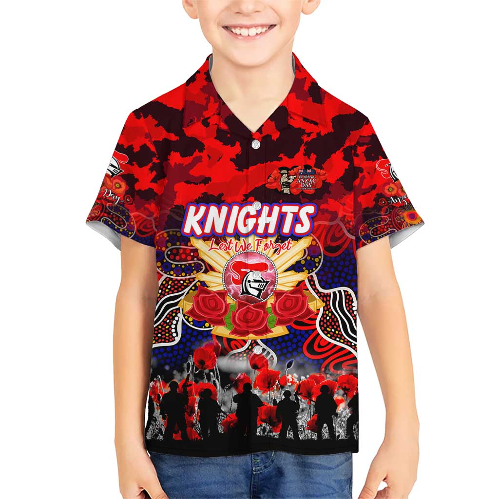 Personalized Knights ANZAC Day Kid Hawaiian Shirt Australian Army - Lest We Forget