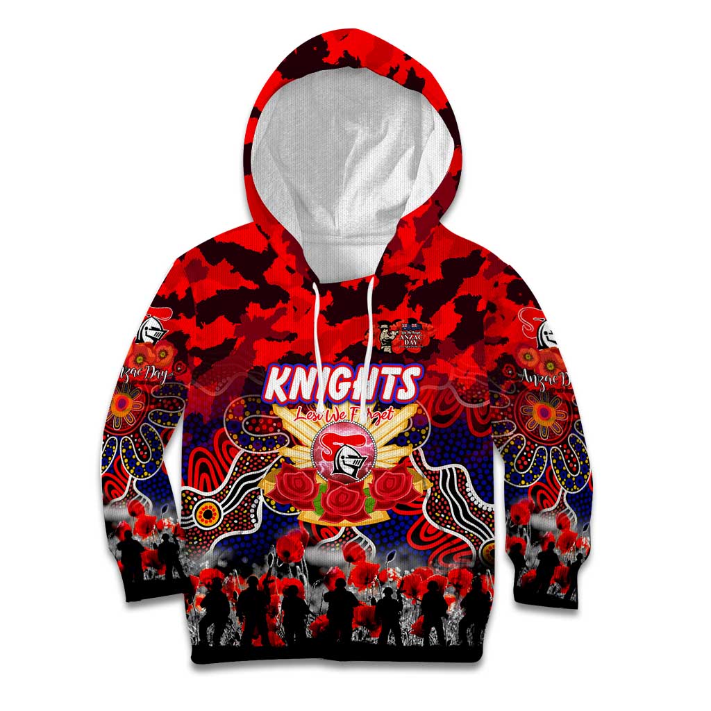 Personalized Knights ANZAC Day Kid Hoodie Australian Army - Lest We Forget