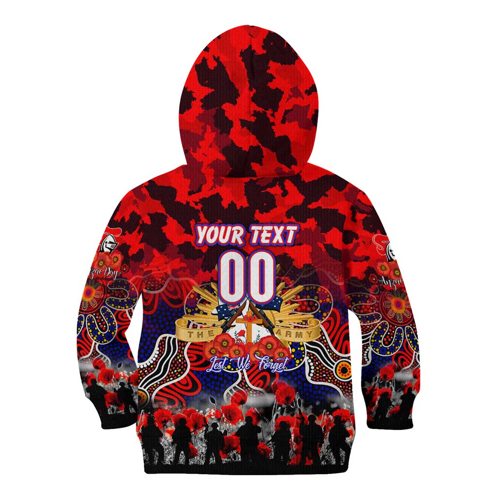 Personalized Knights ANZAC Day Kid Hoodie Australian Army - Lest We Forget
