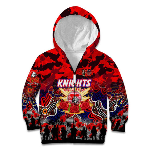 Personalized Knights ANZAC Day Kid Hoodie Australian Army - Lest We Forget