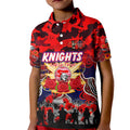 Personalized Knights ANZAC Day Kid Polo Shirt Australian Army - Lest We Forget