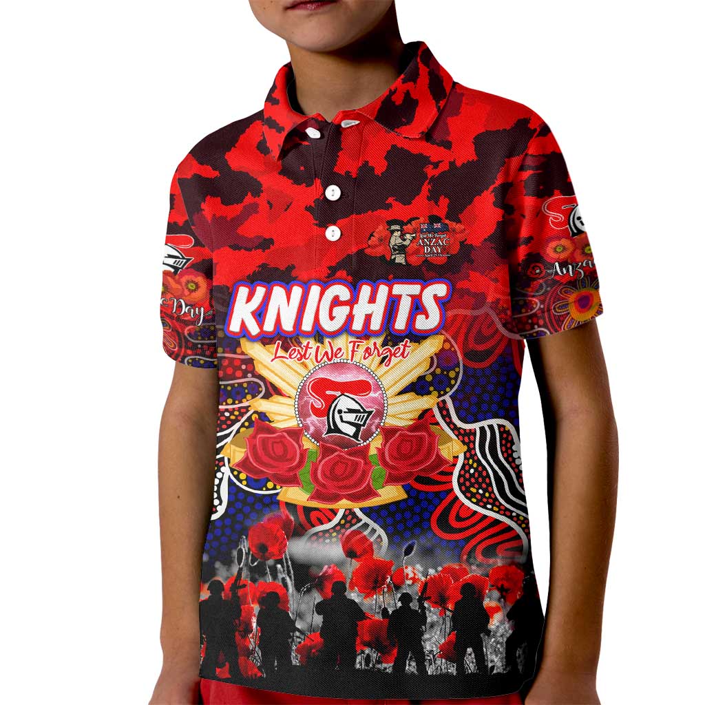 Personalized Knights ANZAC Day Kid Polo Shirt Australian Army - Lest We Forget