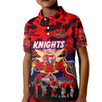 Personalized Knights ANZAC Day Kid Polo Shirt Australian Army - Lest We Forget