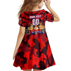 Personalized Knights ANZAC Day Kid Short Sleeve Dress Australian Army - Lest We Forget