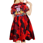 Personalized Knights ANZAC Day Kid Short Sleeve Dress Australian Army - Lest We Forget