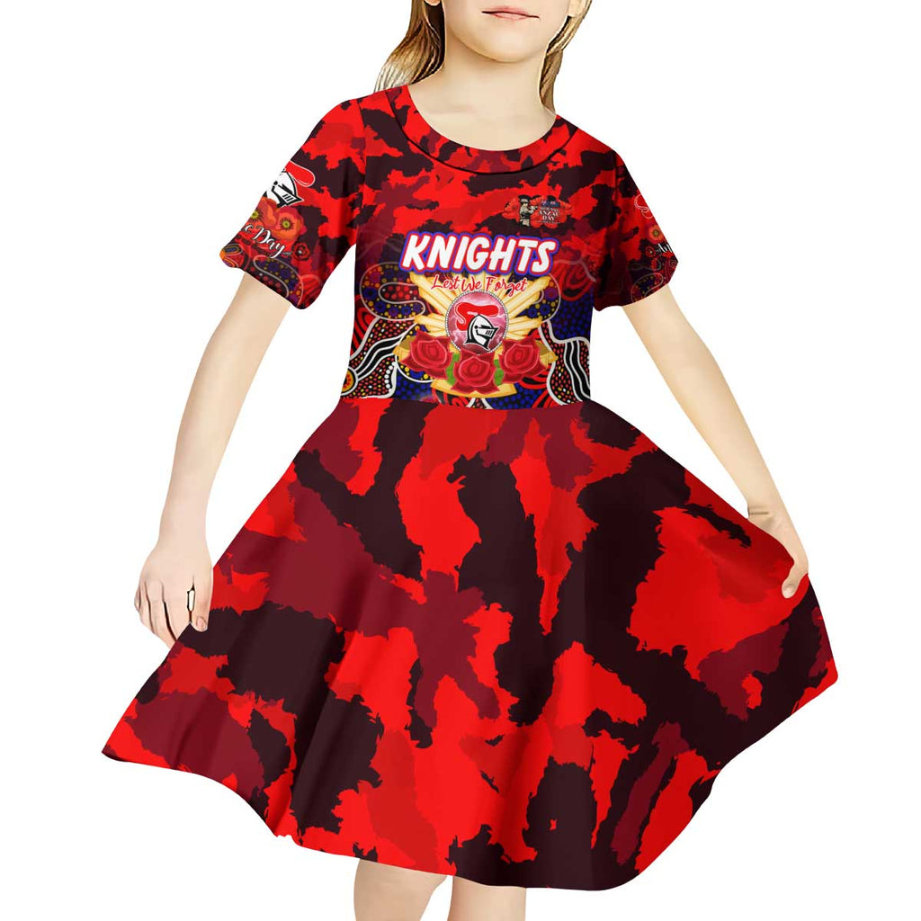 Personalized Knights ANZAC Day Kid Short Sleeve Dress Australian Army - Lest We Forget