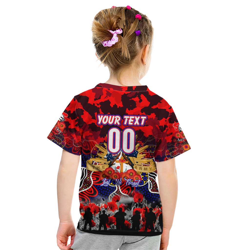 Personalized Knights ANZAC Day Kid T Shirt Australian Army - Lest We Forget