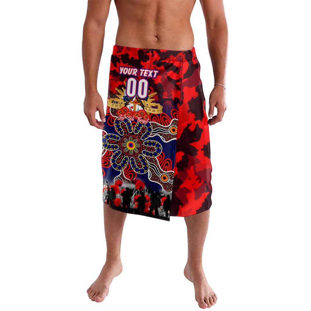 Personalized Knights ANZAC Day Lavalava Australian Army - Lest We Forget