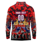 Personalized Knights ANZAC Day Long Sleeve Polo Shirt Australian Army - Lest We Forget