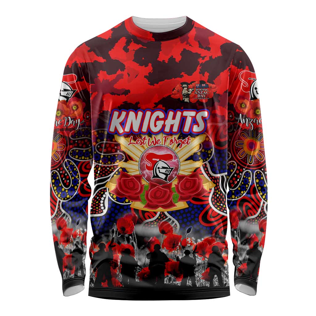 Personalized Knights ANZAC Day Long Sleeve Shirt Australian Army - Lest We Forget