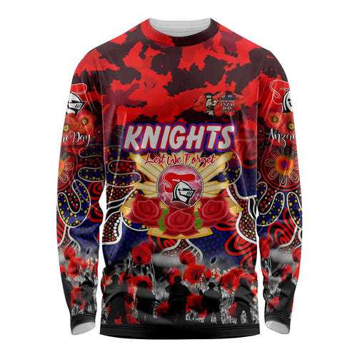Personalized Knights ANZAC Day Long Sleeve Shirt Australian Army - Lest We Forget