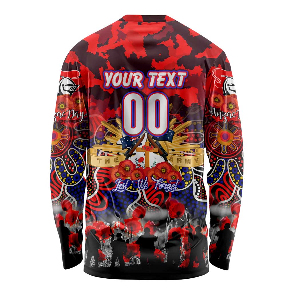 Personalized Knights ANZAC Day Long Sleeve Shirt Australian Army - Lest We Forget