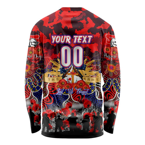 Personalized Knights ANZAC Day Long Sleeve Shirt Australian Army - Lest We Forget