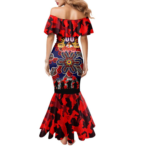 Personalized Knights ANZAC Day Mermaid Dress Australian Army - Lest We Forget