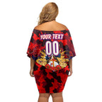 Personalized Knights ANZAC Day Off Shoulder Short Dress Australian Army - Lest We Forget