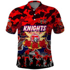 Personalized Knights ANZAC Day Polo Shirt Australian Army - Lest We Forget