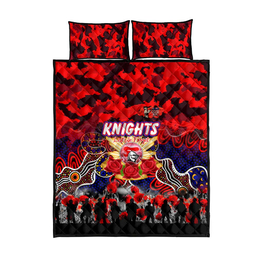 Knights ANZAC Day Quilt Bed Set Australian Army - Lest We Forget