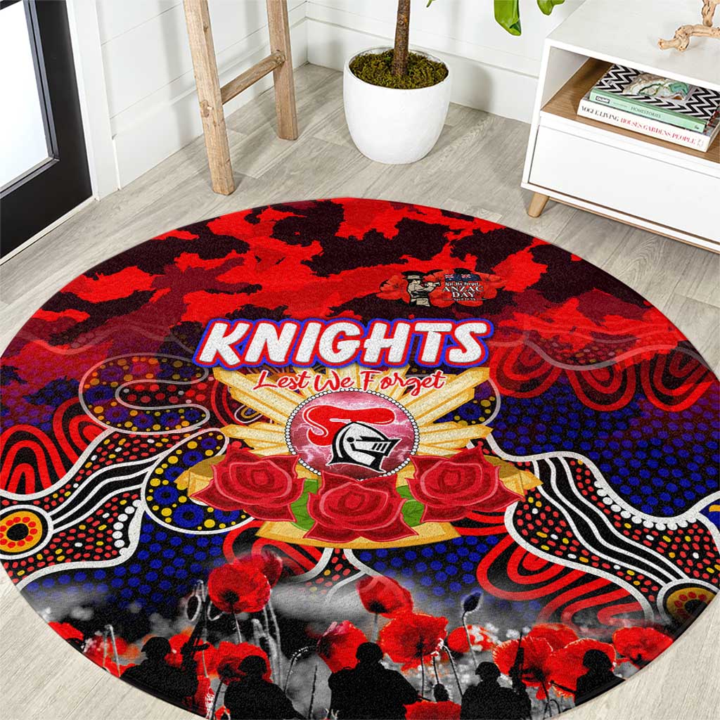 Knights ANZAC Day Round Carpet Australian Army - Lest We Forget
