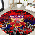 Knights ANZAC Day Round Carpet Australian Army - Lest We Forget