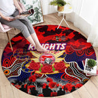 Knights ANZAC Day Round Carpet Australian Army - Lest We Forget