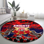 Knights ANZAC Day Round Carpet Australian Army - Lest We Forget