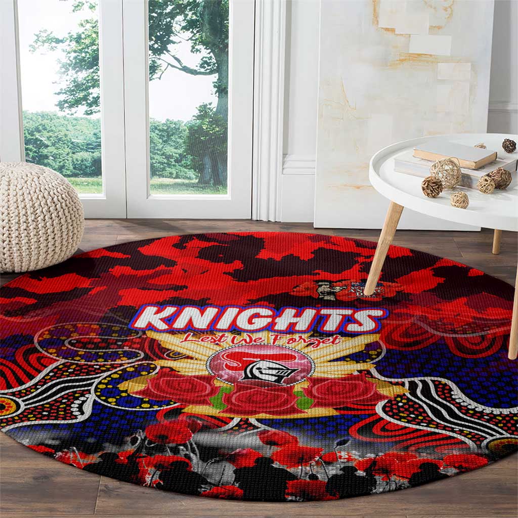 Knights ANZAC Day Round Carpet Australian Army - Lest We Forget