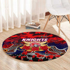 Knights ANZAC Day Round Carpet Australian Army - Lest We Forget