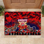 Knights ANZAC Day Rubber Doormat Australian Army - Lest We Forget