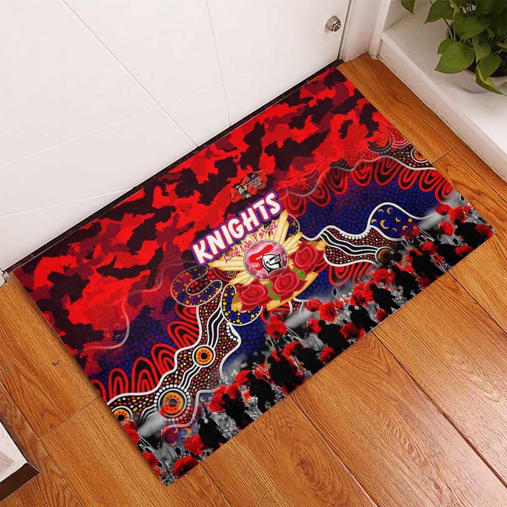 Knights ANZAC Day Rubber Doormat Australian Army - Lest We Forget