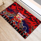 Knights ANZAC Day Rubber Doormat Australian Army - Lest We Forget