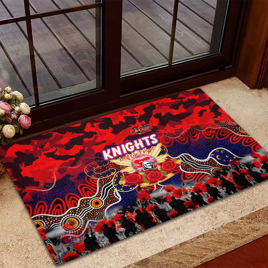 Knights ANZAC Day Rubber Doormat Australian Army - Lest We Forget