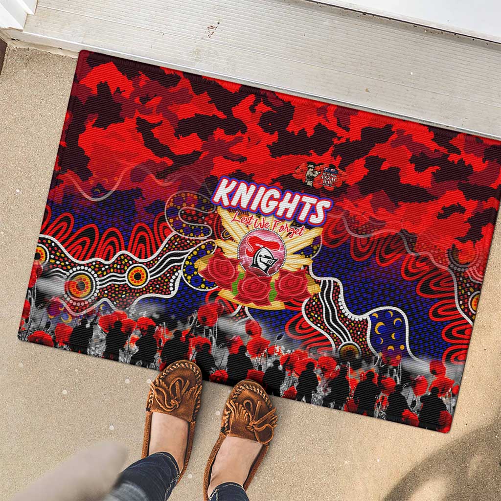 Knights ANZAC Day Rubber Doormat Australian Army - Lest We Forget
