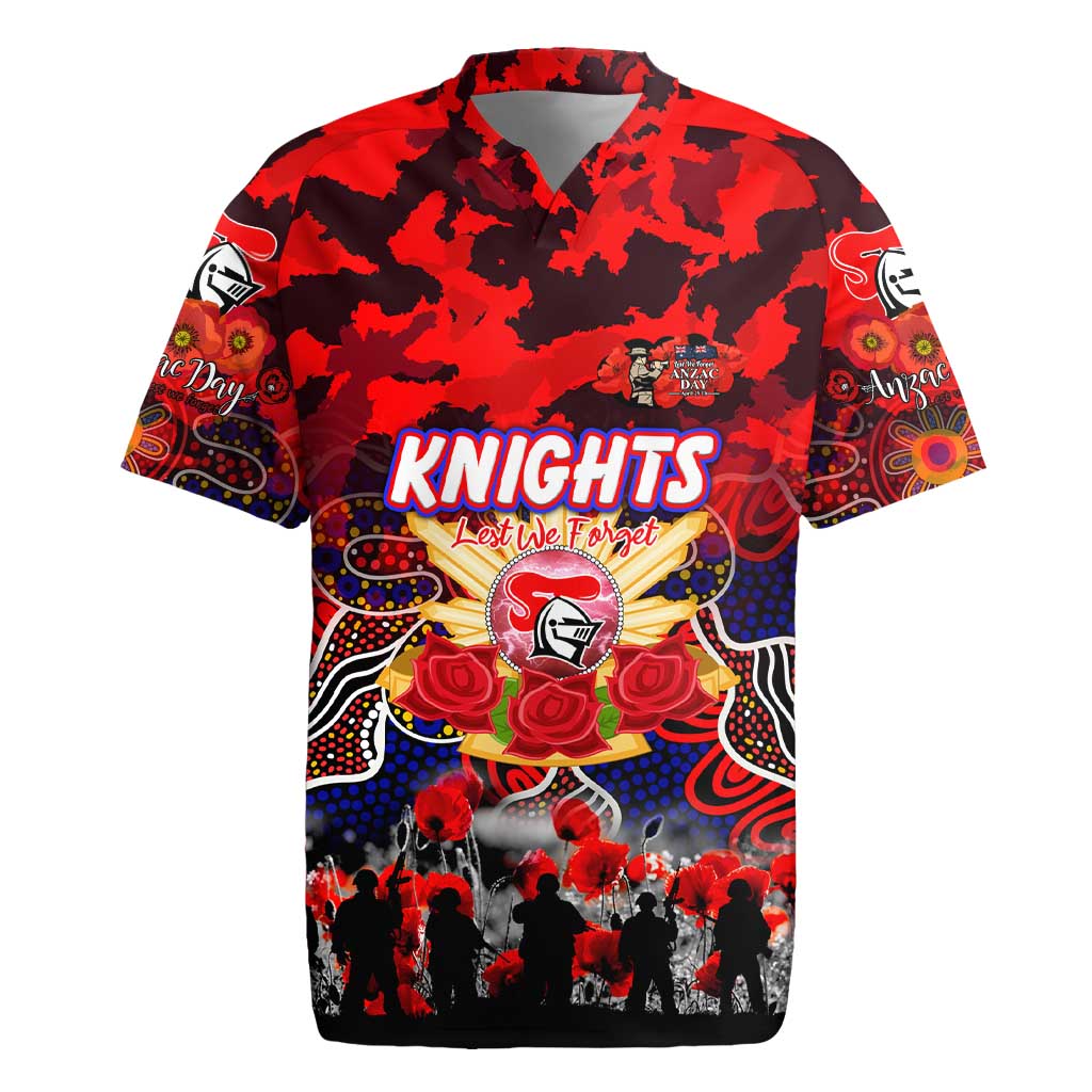 Personalized Knights ANZAC Day Rugby Jersey Australian Army - Lest We Forget