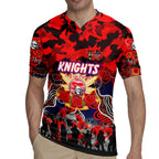 Personalized Knights ANZAC Day Rugby Jersey Australian Army - Lest We Forget