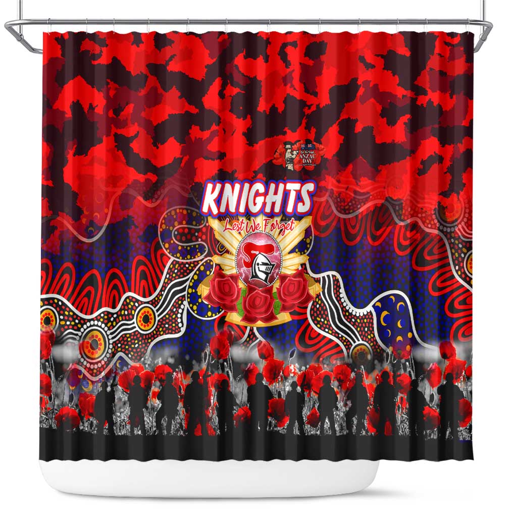 Knights ANZAC Day Shower Curtain Australian Army - Lest We Forget