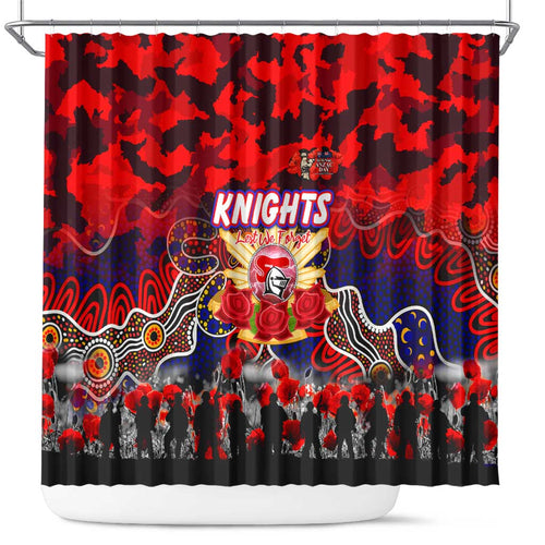 Knights ANZAC Day Shower Curtain Australian Army - Lest We Forget