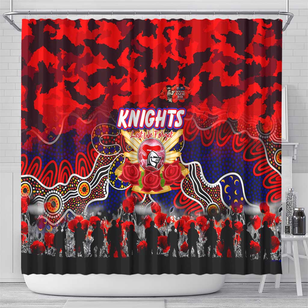 Knights ANZAC Day Shower Curtain Australian Army - Lest We Forget