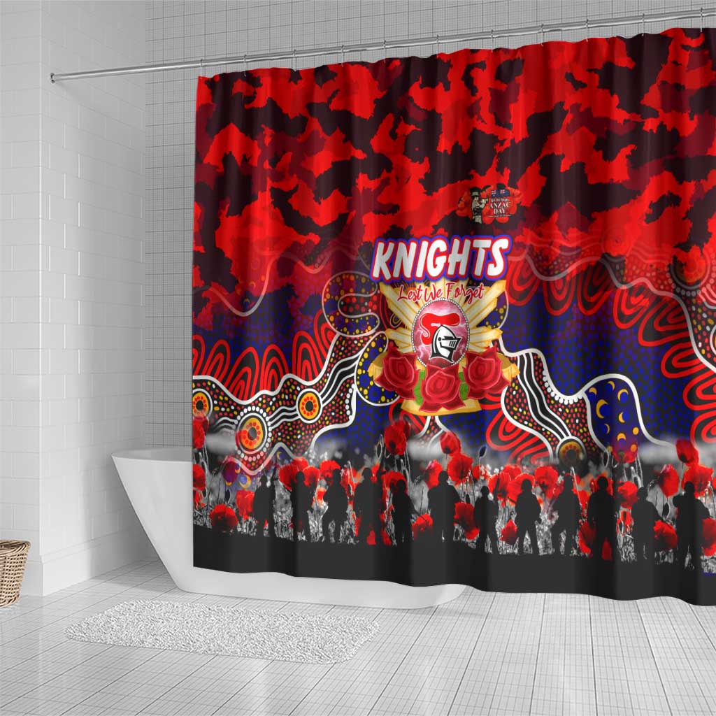 Knights ANZAC Day Shower Curtain Australian Army - Lest We Forget