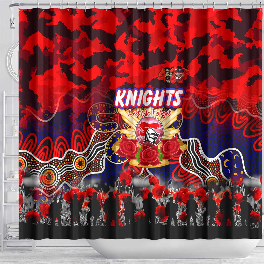 Knights ANZAC Day Shower Curtain Australian Army - Lest We Forget