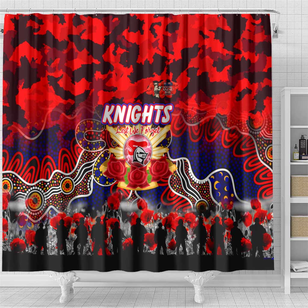 Knights ANZAC Day Shower Curtain Australian Army - Lest We Forget