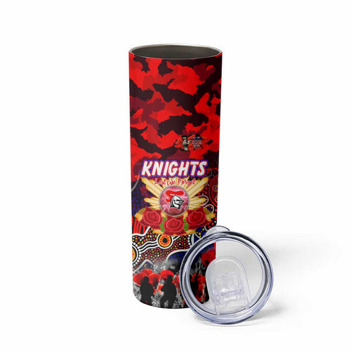 Personalized Knights ANZAC Day Skinny Tumbler Australian Army - Lest We Forget