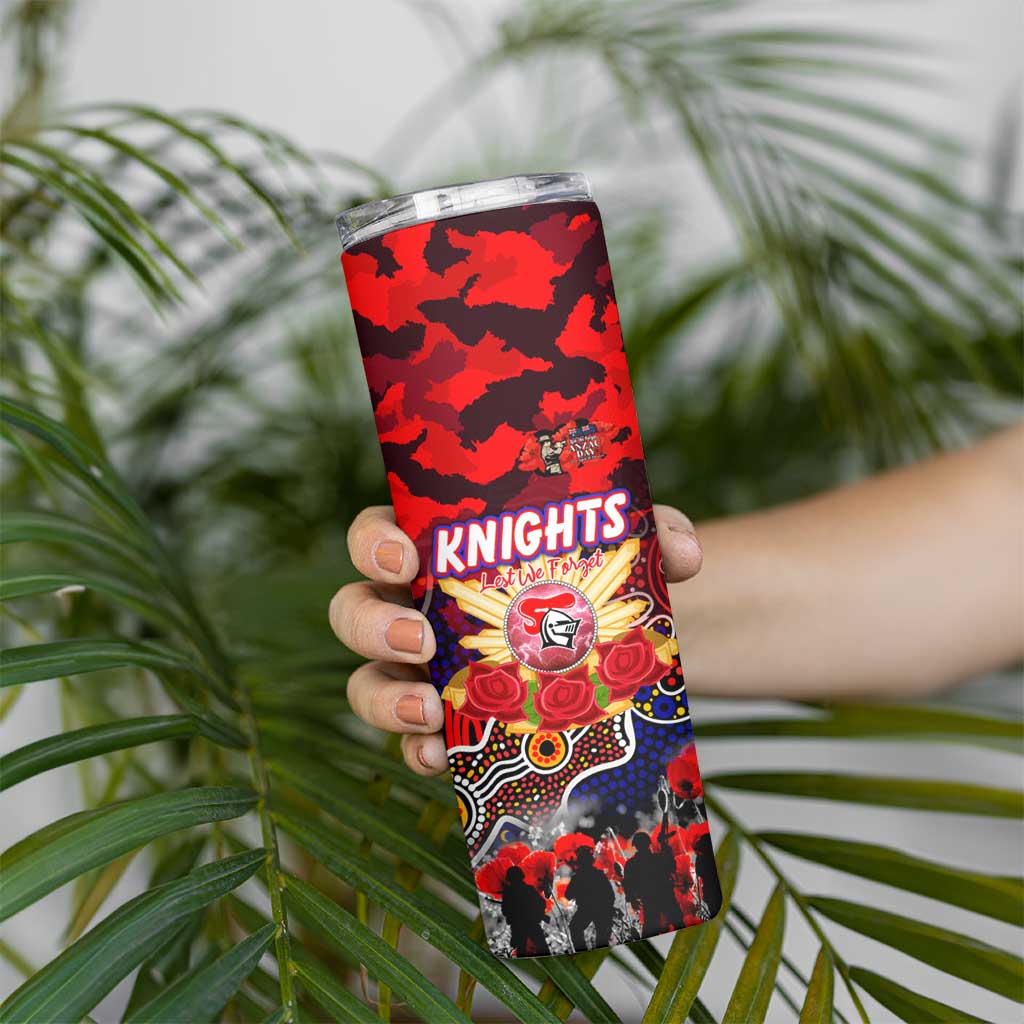Personalized Knights ANZAC Day Skinny Tumbler Australian Army - Lest We Forget