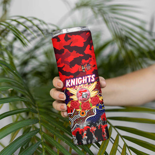 Personalized Knights ANZAC Day Skinny Tumbler Australian Army - Lest We Forget